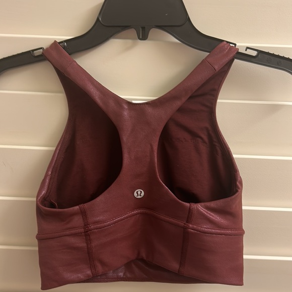 Lululemon Wunder Train Longline Bra in special edition shimmer mulled wine - Picture 2 of 4